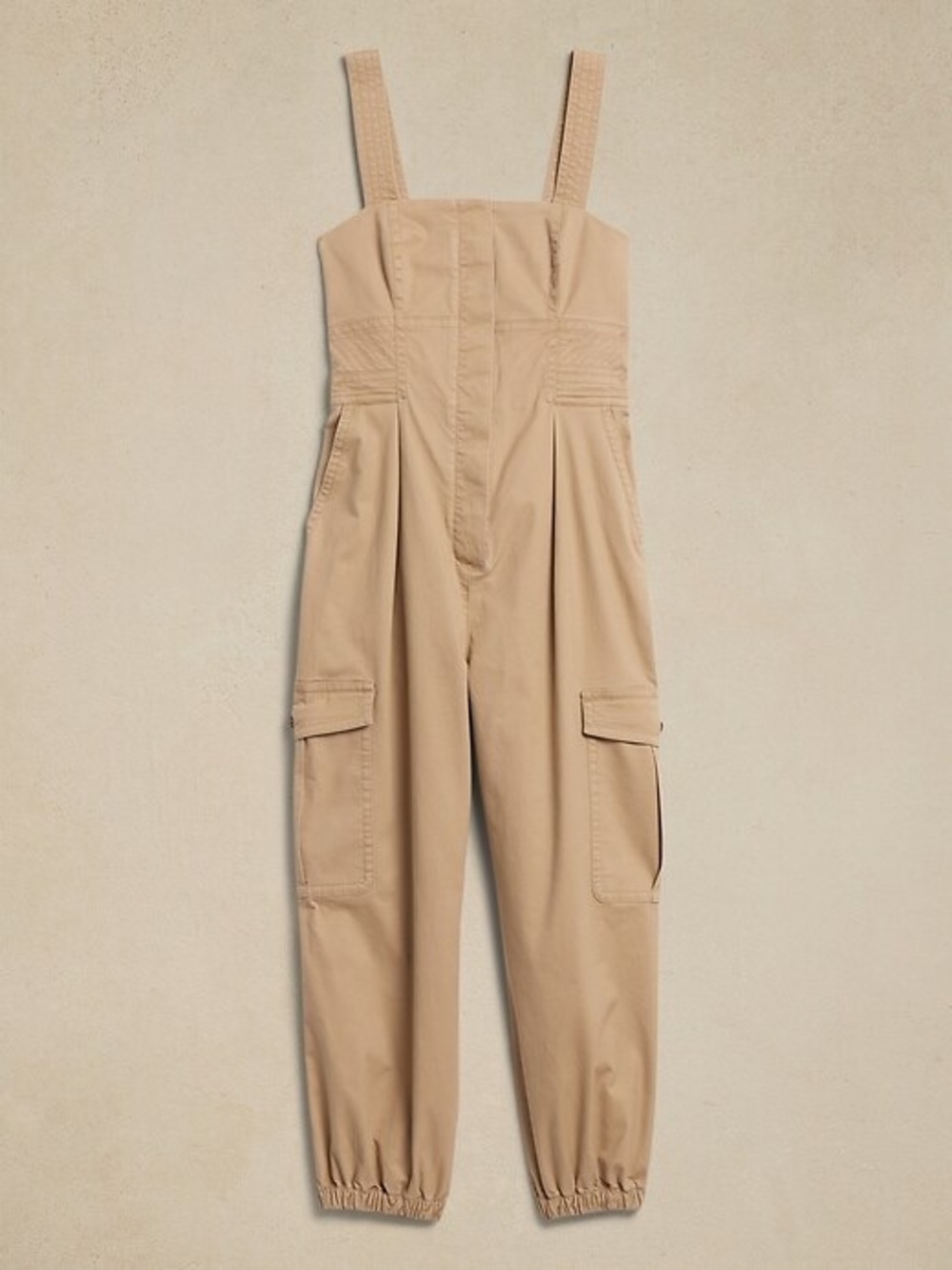 Banana Republic Khaki Cargo Jumpsuit